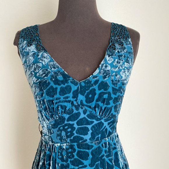Anthropologie Moulinette Soeurs sz 0 Anthro silk vintage inspired sleeveless V n - Picture 2 of 10